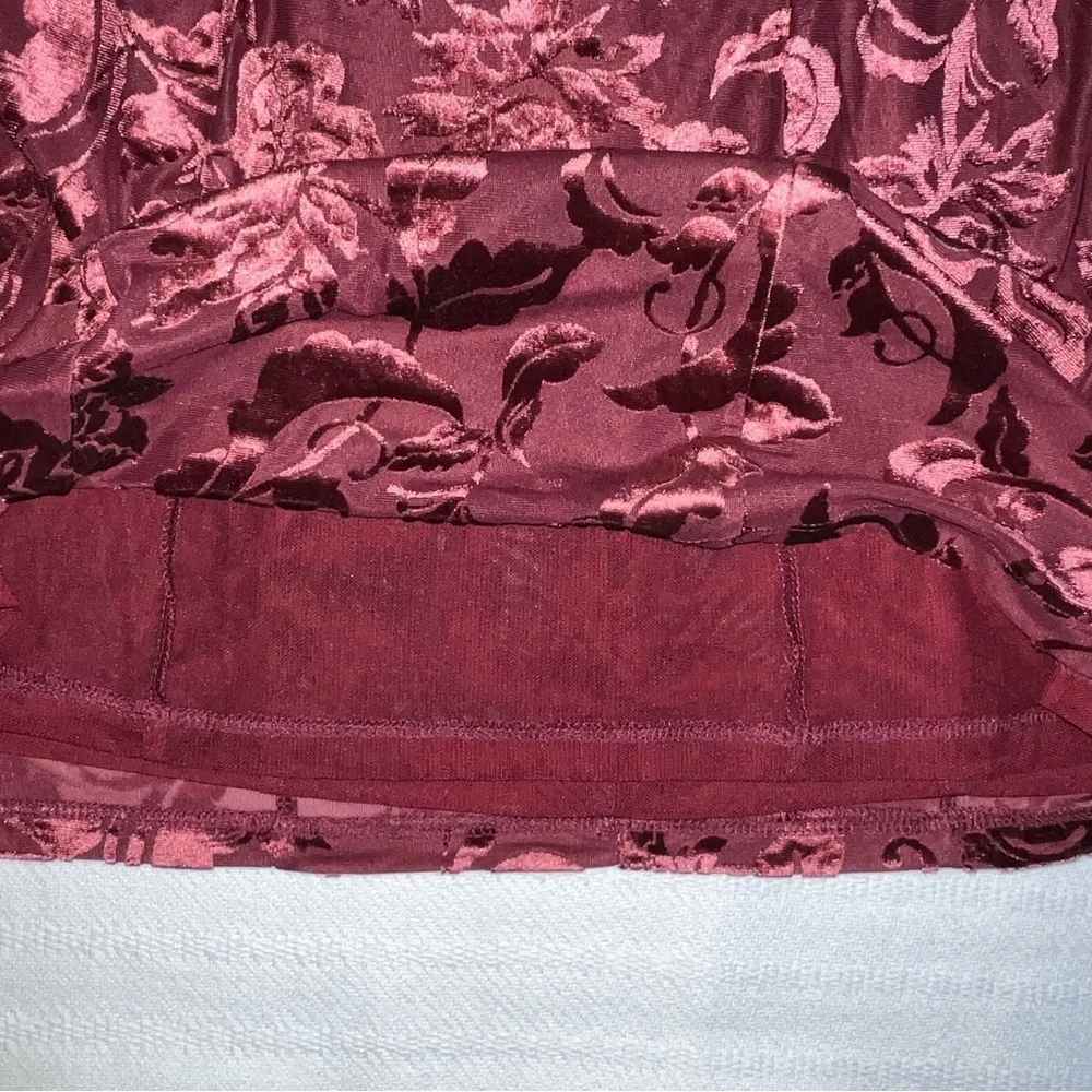 Free People Intimately Whimsical Velvet Burnout Mini Dress Size Small Fairy - Picture 3 of 9